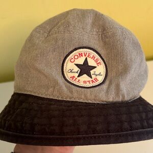 Converse ALLSTAR Black/Gray Cotton Bucket Hat One Size